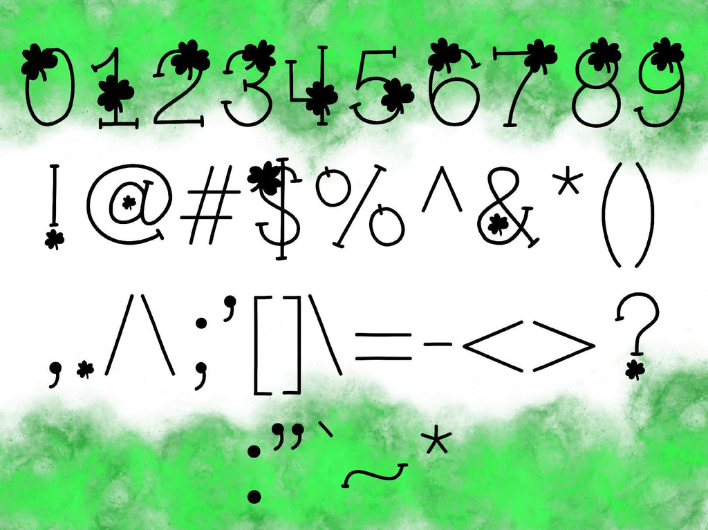 Free shamrock dingbats font